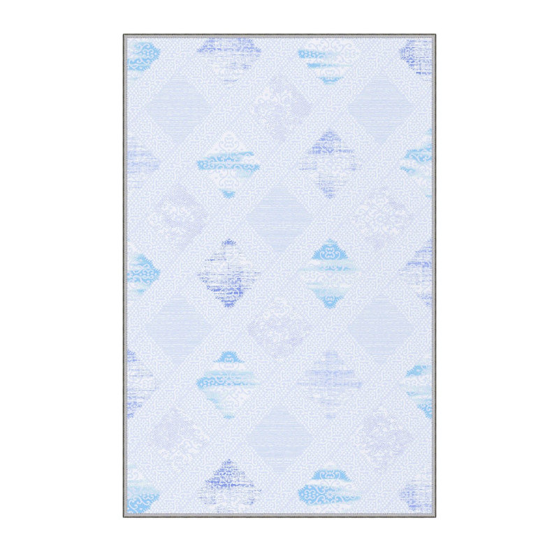 Soft Hall Carpet (2.6 x 4.9 ft), 100% Polyester, 0.3 in Pile Height | Antibacterial, Non-Slip Underside, 650 g/m² | Machine Washable, 3D Digital Print | Perfect for Living Room, Entryway & Bedroom Décor