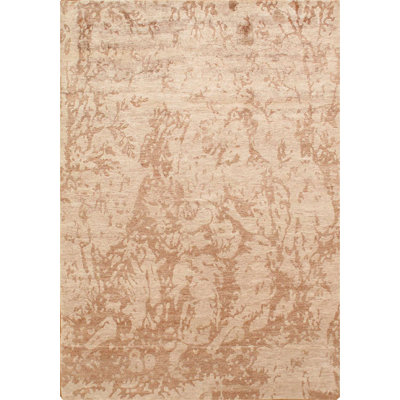 Tapis moderne en soie pure Camel