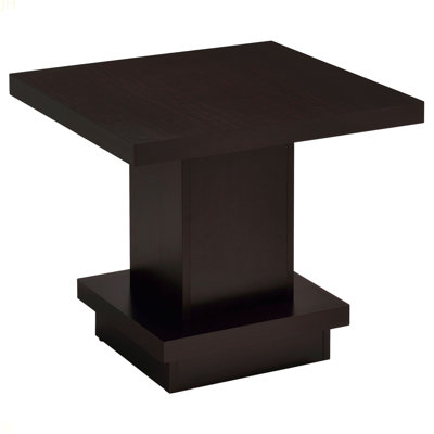 Mbala Cappuccino Square Pedestal End Table