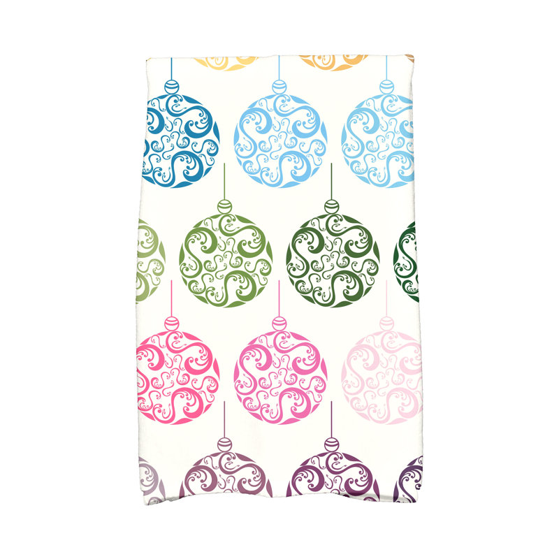 Serviette de bain Elna, Bleu sarcelle / vert / blanc