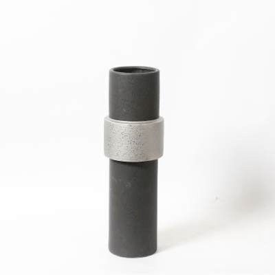 Vase de table en céramique noir/ruban Tessa 