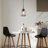 Ifill 1-Light Bronze Single Pendant with Seeded Glass