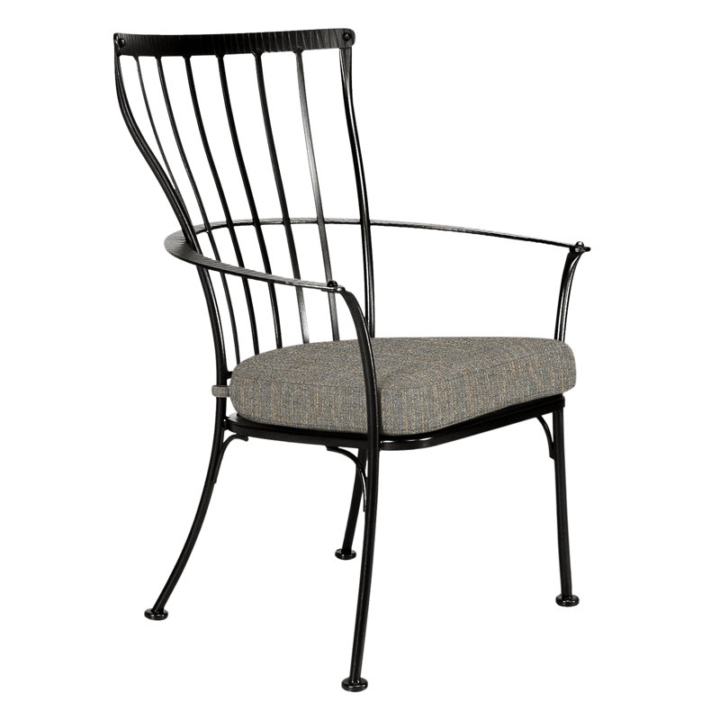 Monterra Outdoor Dining Armchair, Sash Denim, Carbon Black
