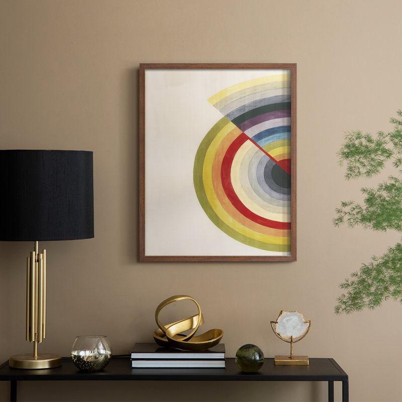 Rainbow Core Diptych I, reproduction encadrée - bois massif, H 11 po x l 9 po, Noyer