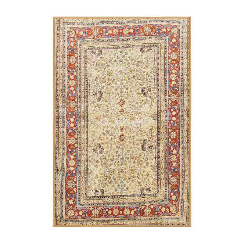Tapis oriental rouge / beige, Rectangle 5 pi x 8 pi