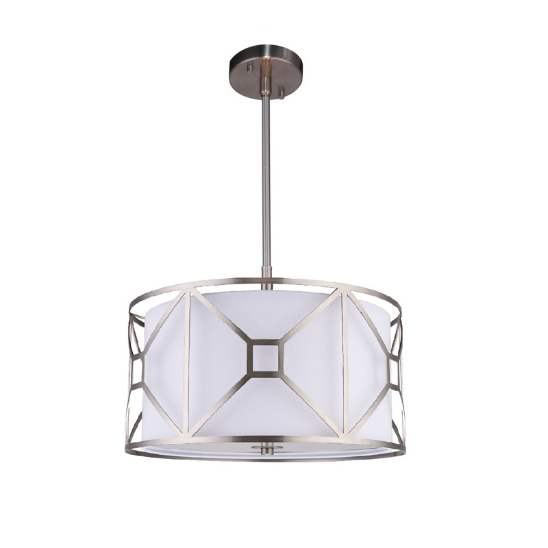 Hultgren 3 - Light Unique/Statement Pendant, Nickel, 48" H x 17" W x 17" D