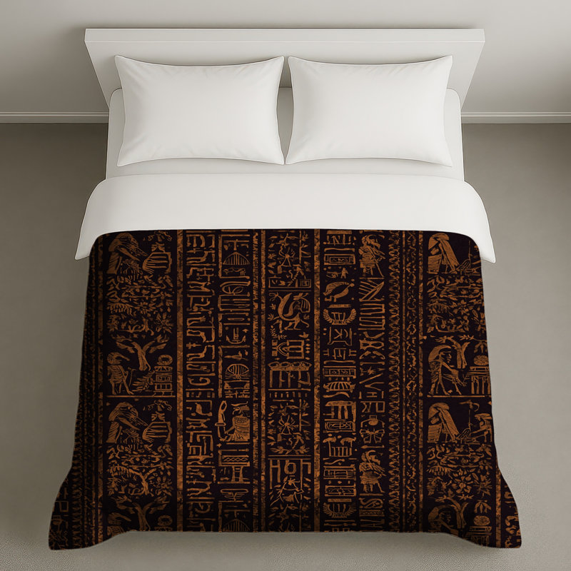 Hieroglyphes de l'Egypte ancienne Housses de couette, Grand lit