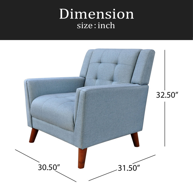 Fauteuil Mid-Century, Bleu