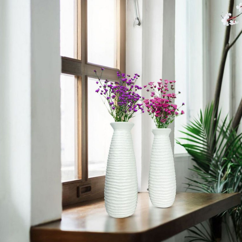 Ensemble de vases de table cylindriques en céramique