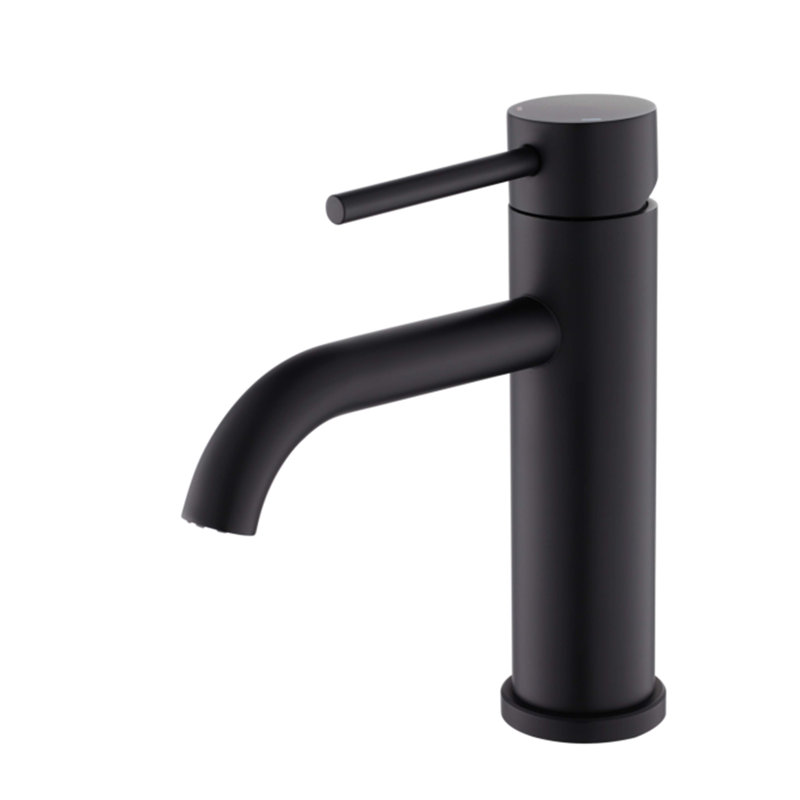 Modern Single Handle Bathroom Faucet Lavatory Faucet Stainless Steel Single Hole, Matte Black