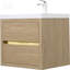 Meuble-lavabo mural 24 po avec lavabo, armoire de rangement flottante avec comptoir en résine de pierre et tiroirs à fermeture en douceur entièrement assemblés