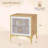 Nightstand With Storage Faux Marble Surface Accent Table With 2 Pull-out Drawers-1070398232