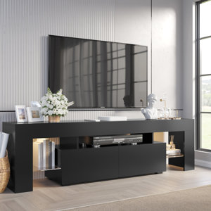 Manjesh  63'' Media Console, TV Stand for TV up to 70",Entertainment Center with LED Lights