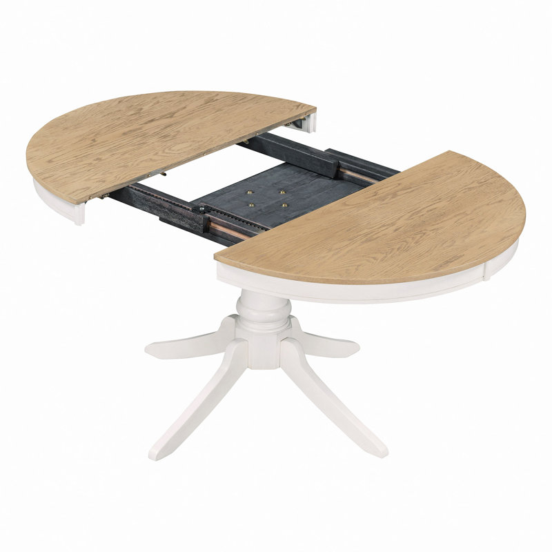 Ensemble de table de salle à manger 5 pièces Retro, Blanc cassé