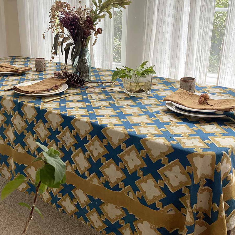 Boho Organic Cotton Tablecloth
