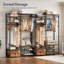Porte-vêtements en bois manufacturé 47,5 po