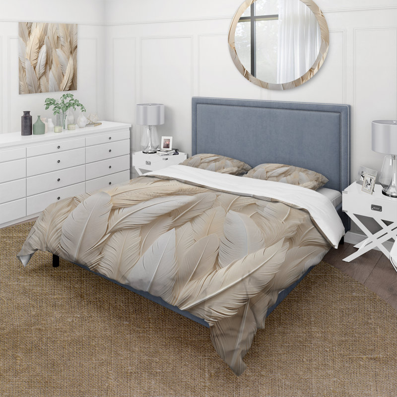 Ensemble de housse de couette Feathery Plumes - Feathers, Housse de couette très grand et 2 très grandes t