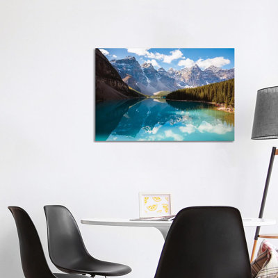 Moraine Lake and the Ten Peaks I 1 Piece Wrapped Canvas Wall Art