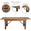 Ensemble de table de ferme pliante rustique Aylar avec chaises Ã  dossier croisÃ© et coussins-1863064630-1790253920