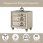 Table de chevet en velours beige Lucienne