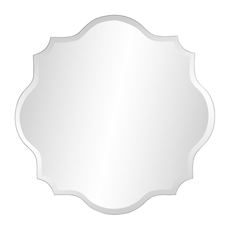 Grand miroir festonné sans cadre, 36 po x 36 po