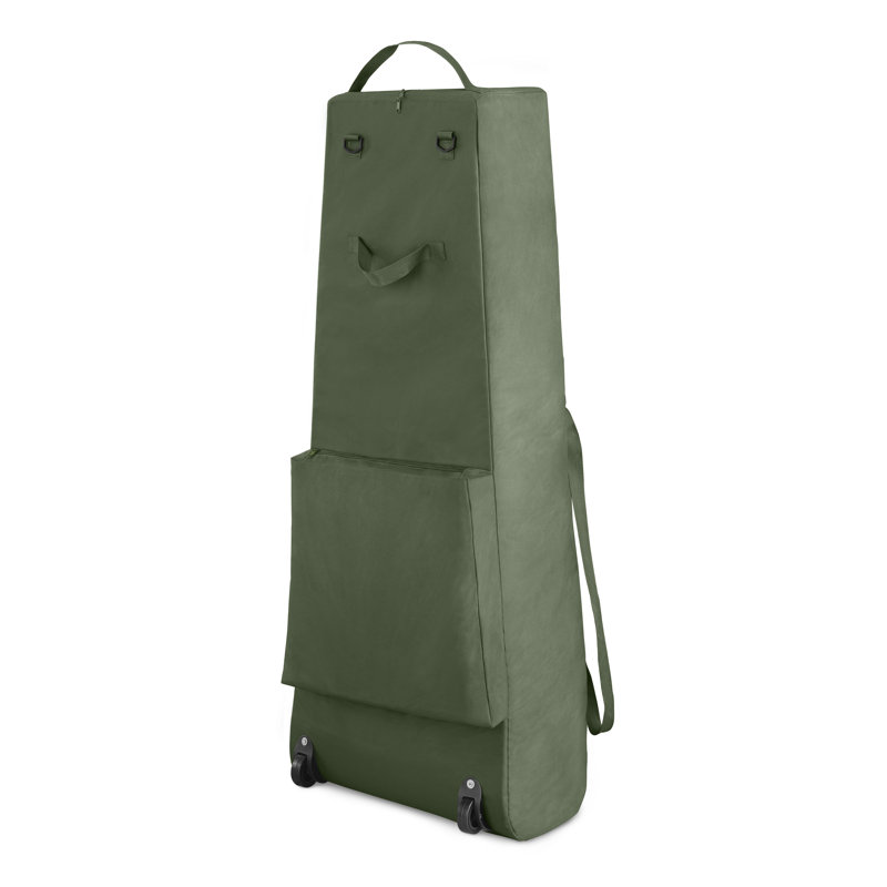 Extra-Large Green Upright Christmas Tree Storage Bag with Wheels