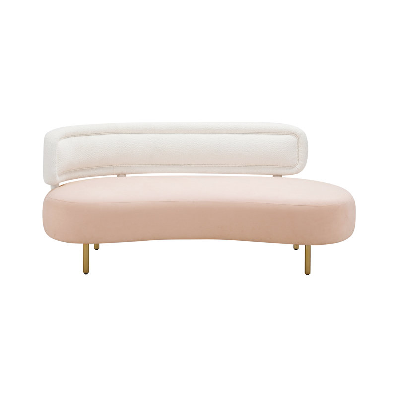 Canapé Tov Furniture Tischa, Velours crème / rose