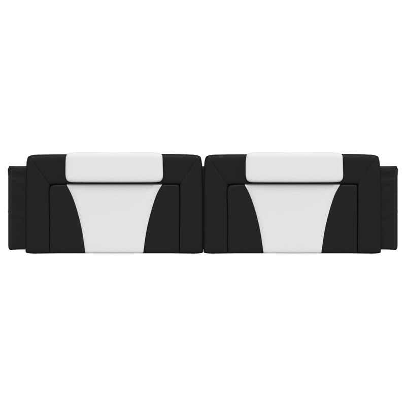vidaXL Headboard Cushion Viana Black and White 193 cm Faux Leather, King, Black/White