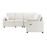 Modern L-shaped Sofa With 2 Power Recliner And 2 Usb Ports & 2 Storage Drawers