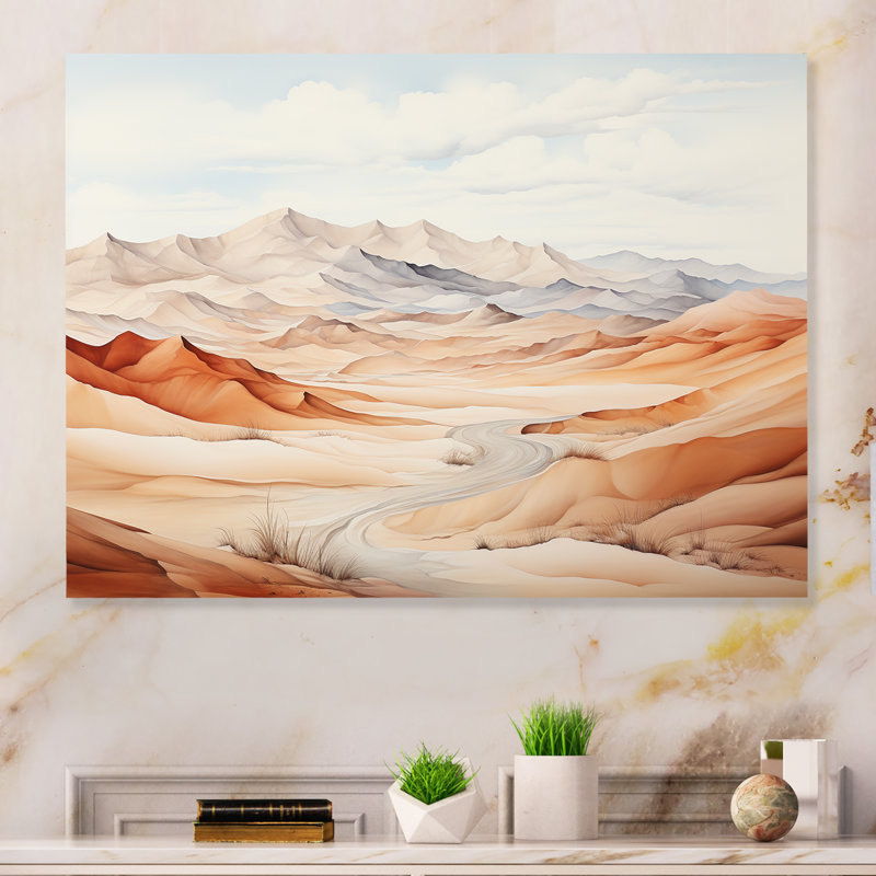 «Saharas Desert Silence» sur métal, H 12 po x l 20 po x P 1 po