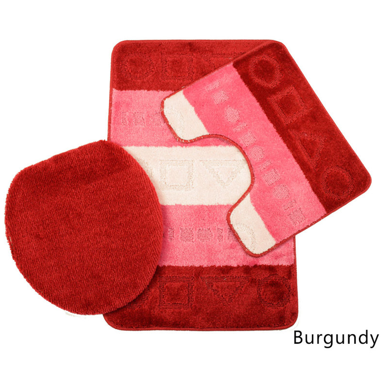 Abibat Bath Rug, Burgundy