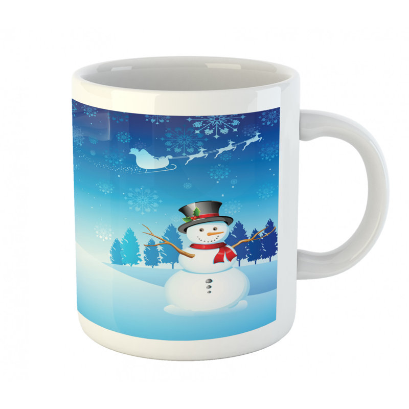 Grande tasse à café bonhomme de neige