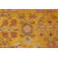 Tapis brun foncé / orange / jaune en laine tissé à la main Mid-Century Samarkand Vintage 3 pi 8 po x 6 pi 6 po