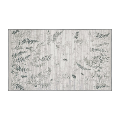 Machine Washable Gray Area Rug