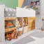 Milena Kids UK Single - Cabin Bed Frame Single Mid Sleeper With Drawers Desk Bookshelf