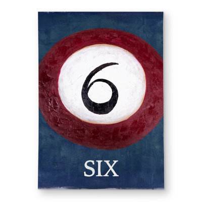 Billiard Ball No6 - Blue Hobbies Outdoor Area Rug | Home Decor