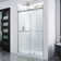 Essence 56" W x 60" W x 76" H Bypass Semi-Frameless Shower Door with Clearmax™ Technology