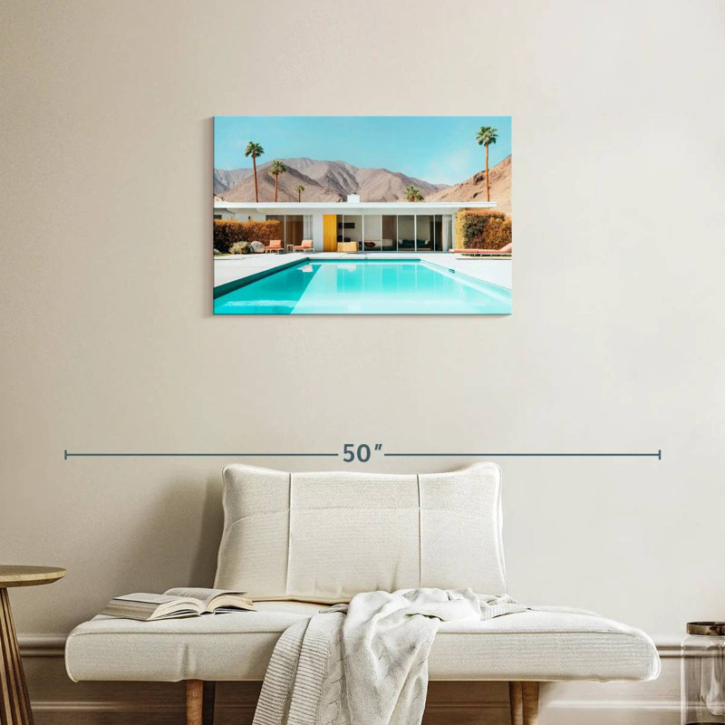 Lilie style Mid-Century moderne Palm Springs, H 20 po x l 30 po