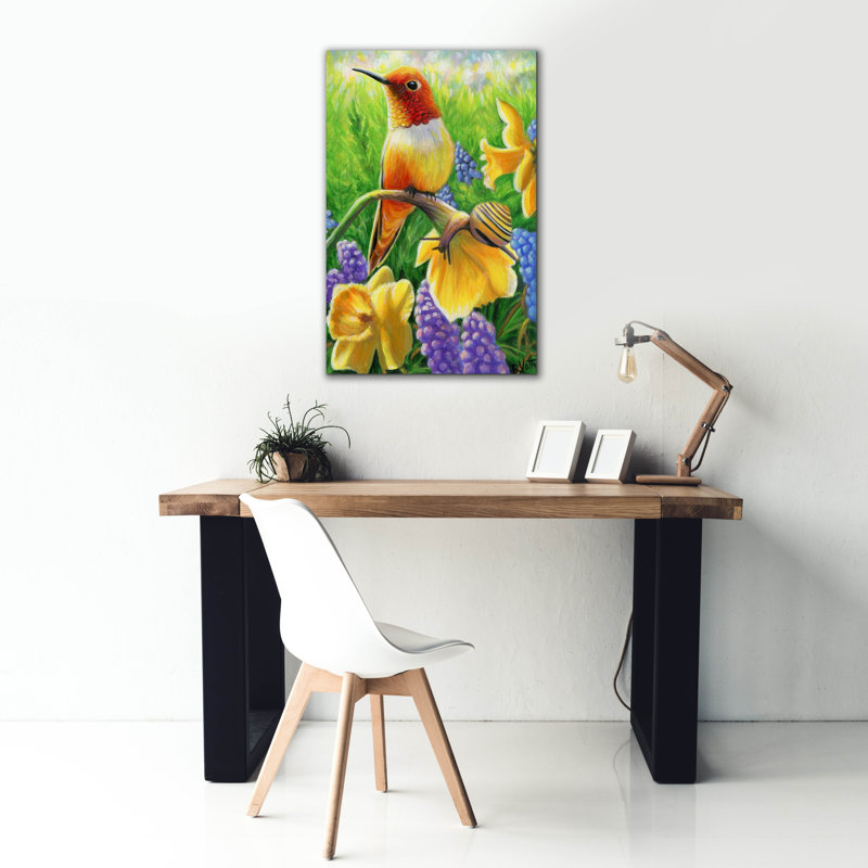 «Spring In The Garden9» par Bridget Voth, H 40 po x l 26 po x P 1,5 po
