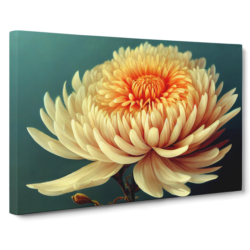 Angelical Chrysanthemum Flower - Wrapped Canvas, 50cm H x 76cm W x 3cm D