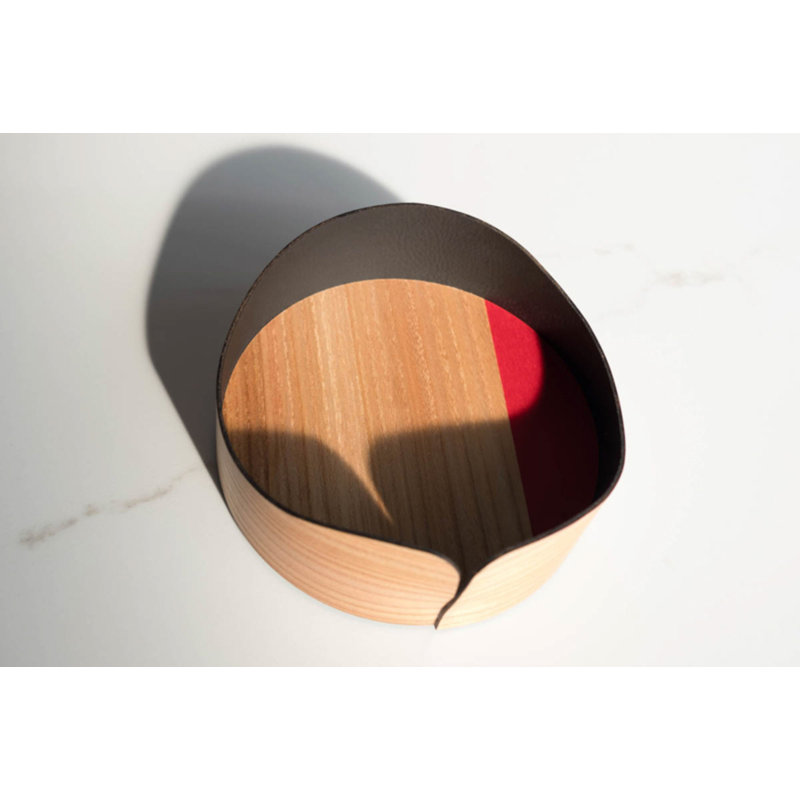 LIGNIS® Nelumbo Wood Sweet Bowl, Red/Oak