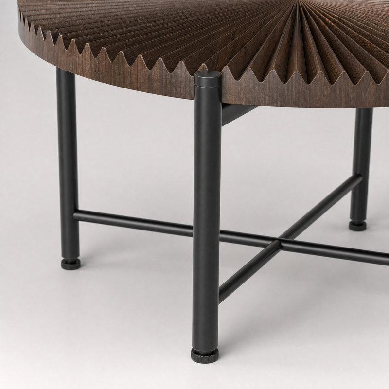 Ensemble 2 pièces table basse et table de bout avec plateau en panneau de fibres à densité moyenne imperméable