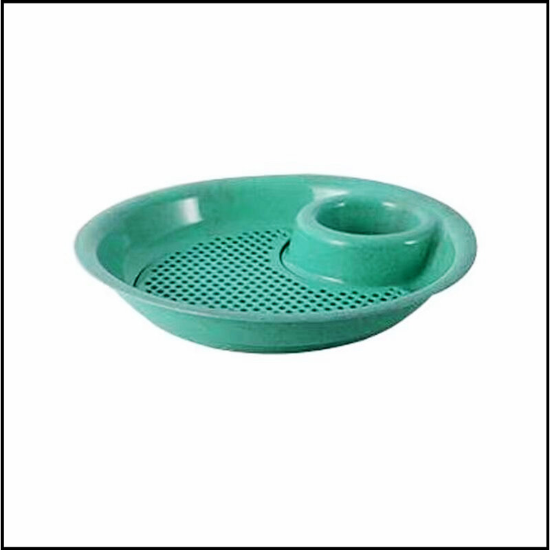 Plateau de boulette 1pc avec drain, conception à double couche, assiette à vinaigre, grande assiette ronde en plastique pour usage domestique
