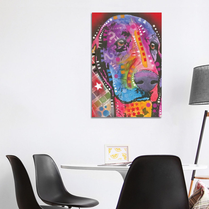 Basset Hound by Dean Russo - Wrapped Canvas Print, 101.6 cm H x 66.04 cm W x 3.175 cm D