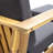 U_STYLE  Acacia Wood Outdoor Lounge Set - Chair & Ottoman, Perfect For Patios, Balconies, And Gardens-1844265167