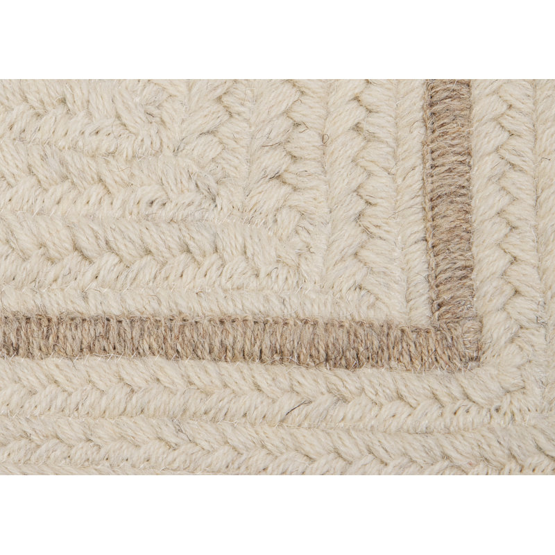 Fike 100% Wool Reversible Area Rug - Canvas, Square 6'