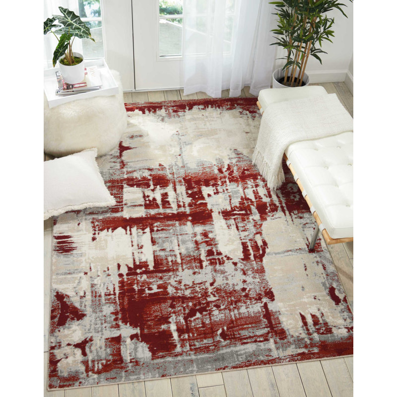 Tapis ivoire moderne moderne, Rectangle 9 pi 3 po x 12 pi 9 po
