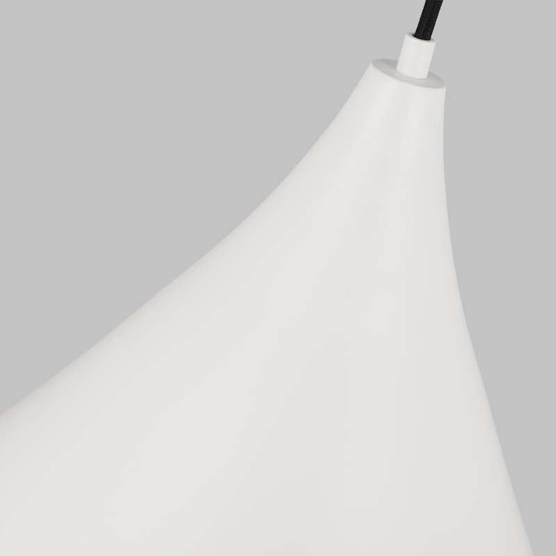 1 - Light Pendant, 152" H x 14" W x 14" D, Matte White