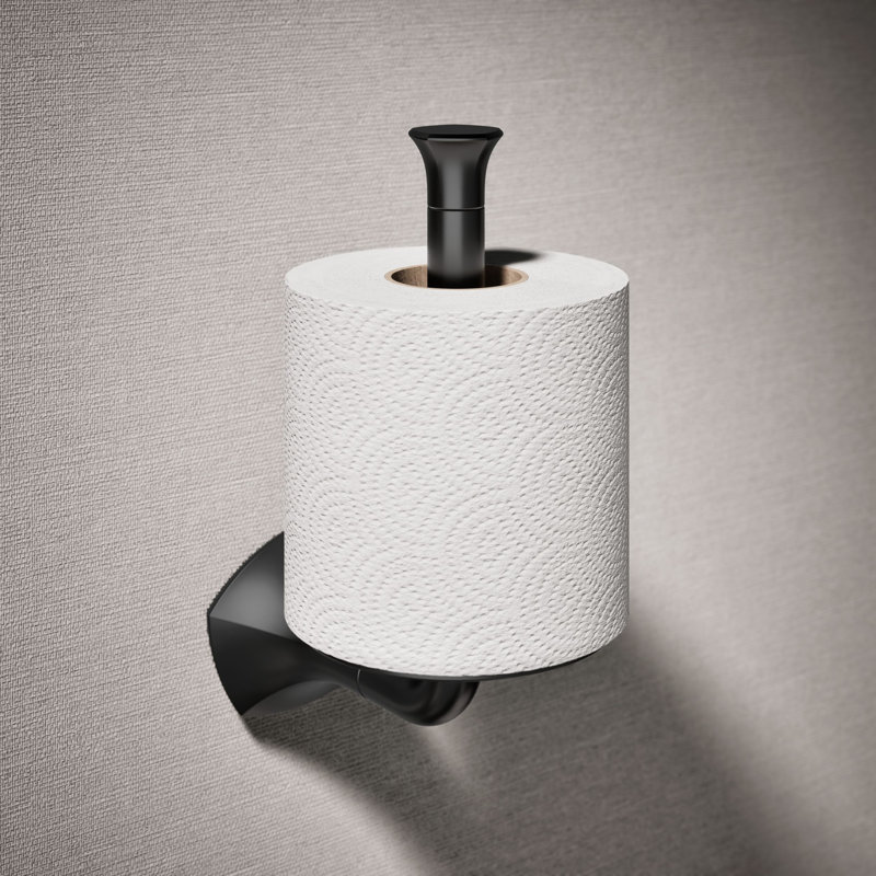 Occasion Vertical Toilet Paper Holder, Matte Black