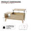 Ensemble de 2 tables basses, tables de bout et tables d'appoint avec station de charge, table basse à plateau relevable avec rangement, conception cannelée, ensemble de tables d'appoint en bois avec tiroir et tablette ouverte pour chambre à coucher, mobilier de salon, nature